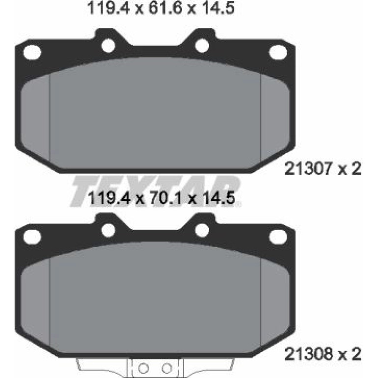 Bremsbelagsatz Subaru P. Impreza 00-/300Zx 2130701 Bremsbelagsatz Subaru P. Impreza 00-/300Zx 2130701