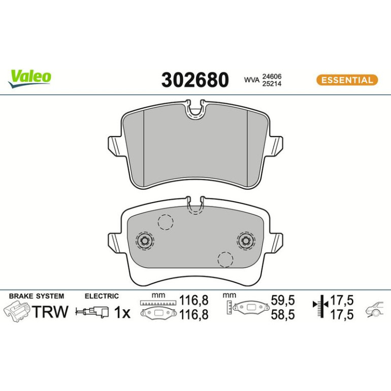 VALEO Bremsbeläge 302680 VALEO Bremsbeläge 302680