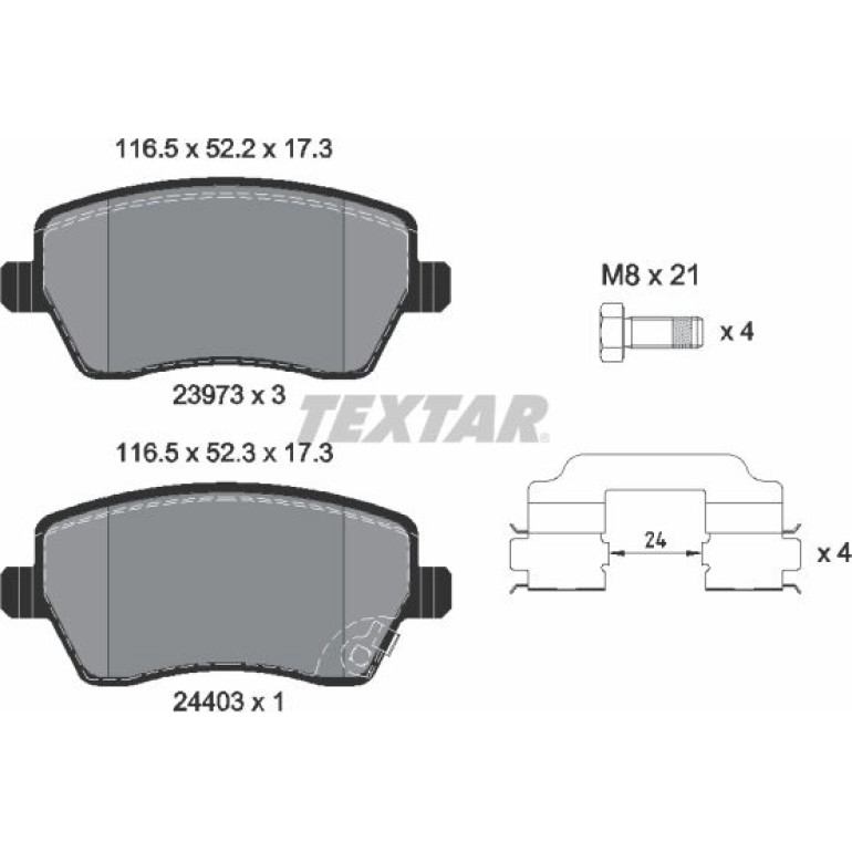 Bremsbelagsatz Suzuki P. Swift 05-/Agilla 07-/Splash 2397302 Bremsbelagsatz Suzuki P. Swift 05-/Agilla 07-/Splash 2397302