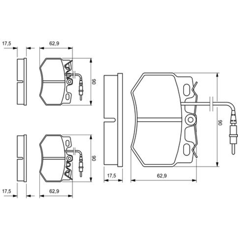 Bosch Bremsbelagsatz 0 986 424 376 Bosch Bremsbelagsatz 0 986 424 376
