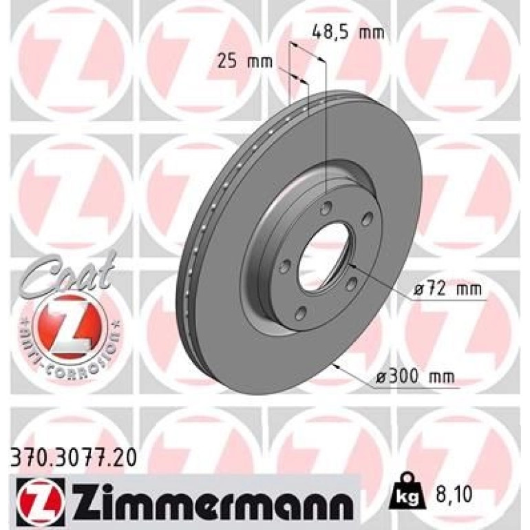 ZIMMERMANN Bremsscheibe 370.3077.20