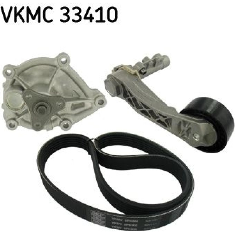 SKF Wasserpumpe + Keilrippenriemensatz VKMC 33410 SKF Wasserpumpe + Keilrippenriemensatz VKMC 33410
