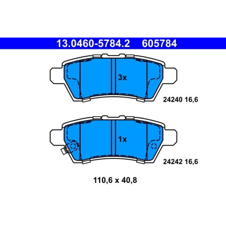 Bremsbelagsatz Nissan T. Pathfinder 2.5 Dci 4Wd 05 13.0460-5784.2 Bremsbelagsatz Nissan T. Pathfinder 2.5 Dci 4Wd 05 13.0460-5784.2