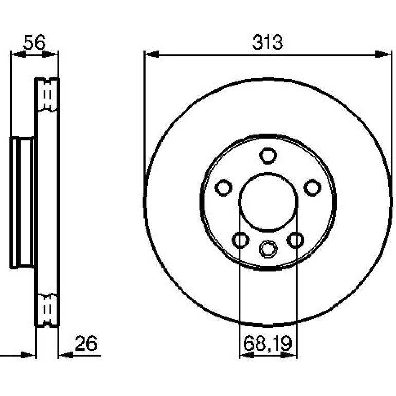 Bremsscheibe VA 0 986 478 296 Bremsscheibe VA 0 986 478 296