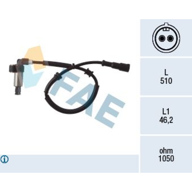 FAE Sensor, Raddrehzahl 78002 FAE Sensor, Raddrehzahl 78002
