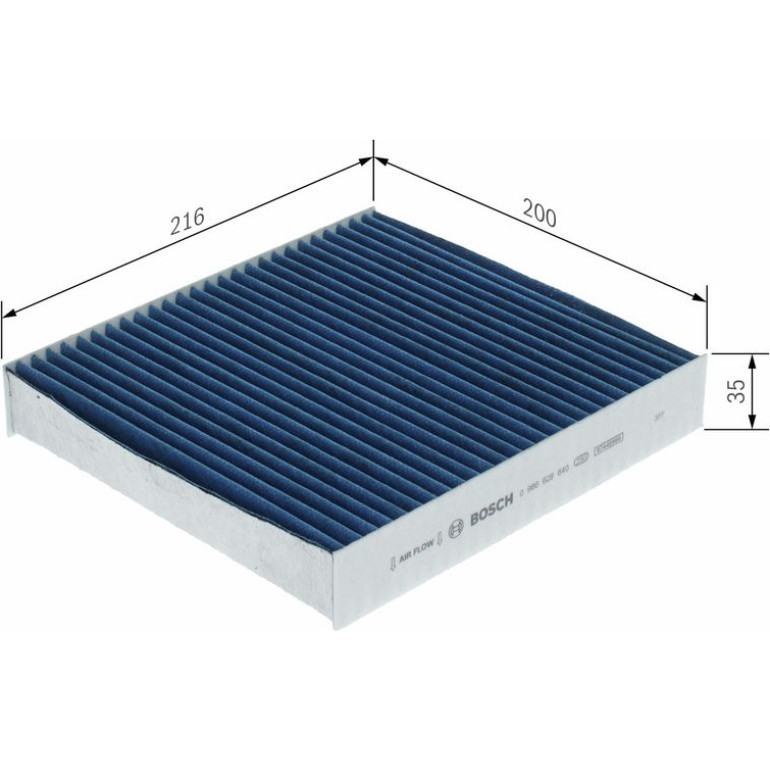 Aktivkohleinnenraumfilter 0 986 628 640 Aktivkohleinnenraumfilter 0 986 628 640