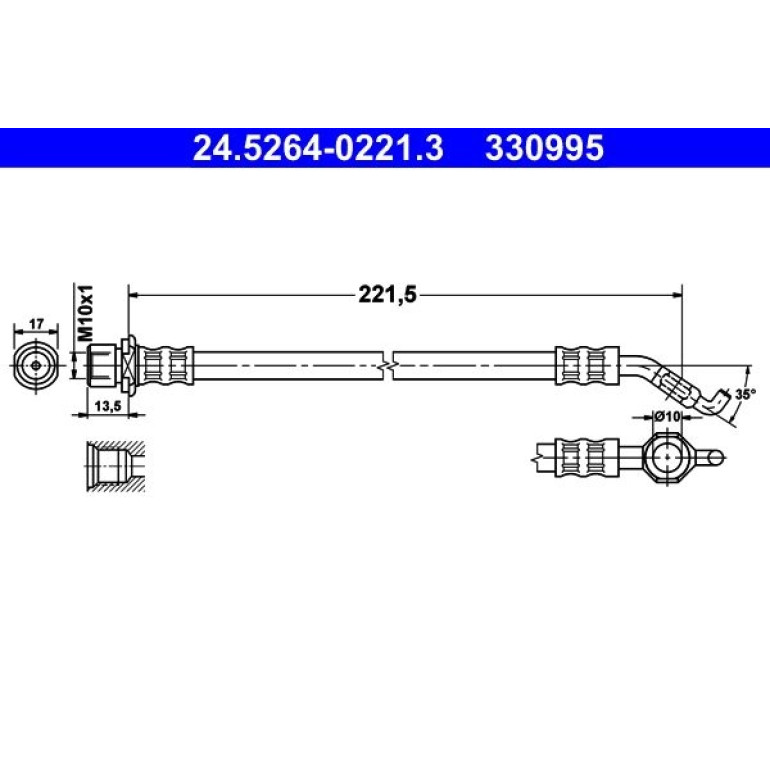 ATE Bremsschlauch 24.5264-0221.3 ATE Bremsschlauch 24.5264-0221.3