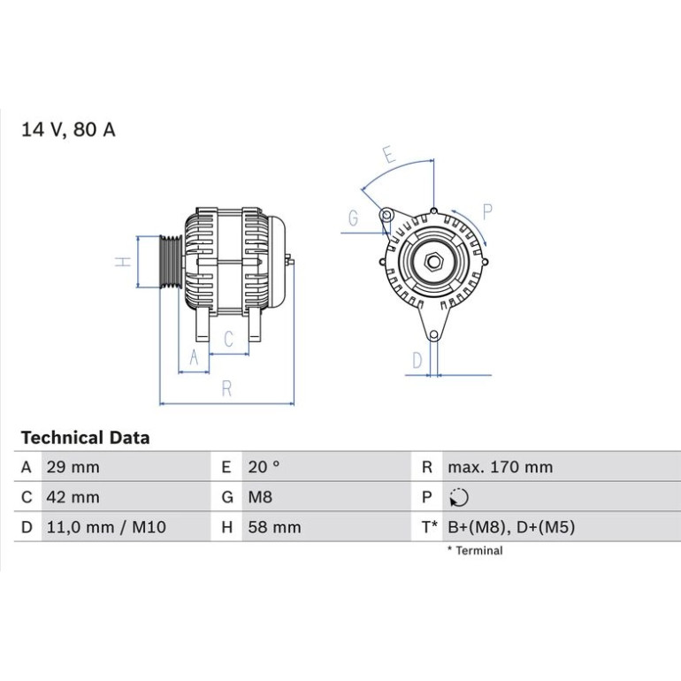 Lichtmaschine 0 986 081 000 Lichtmaschine 0 986 081 000