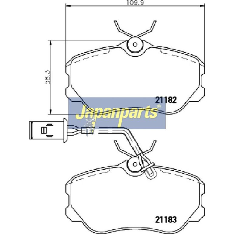 Japanparts Bremsbeläge PA-0206AF Japanparts Bremsbeläge PA-0206AF