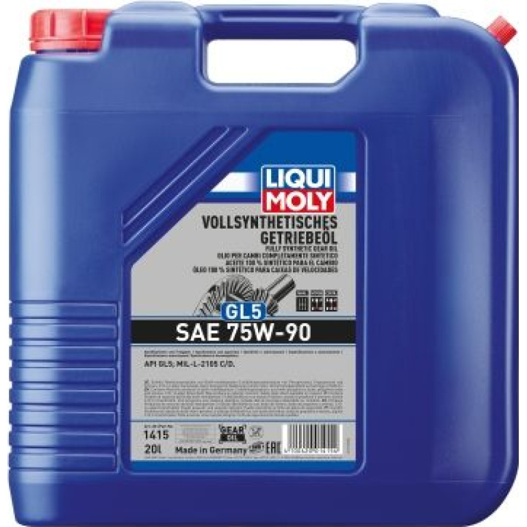 Liqui Moly Vollsynthetisches Getriebeöl (GL5) SAE 75W-90 20 l 1415