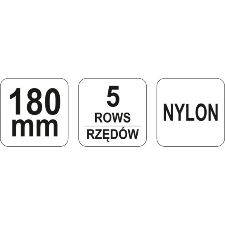 Nylondrathbürste 5Reihig L180Mm YT-6349 Nylondrathbürste 5Reihig L180Mm YT-6349