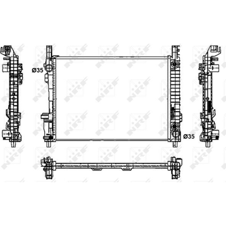 Kühler, Motorkühlung 53800 Kühler, Motorkühlung 53800