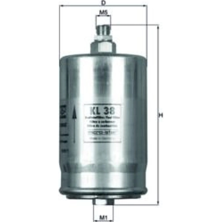 MAHLE Kraftstofffilter KL 38 MAHLE Kraftstofffilter KL 38