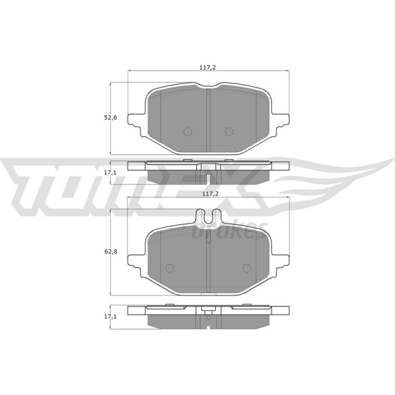 TOMEX brakes Bremsbelagsatz, Scheibenbremse TX 60-53 TOMEX brakes Bremsbelagsatz, Scheibenbremse TX 60-53