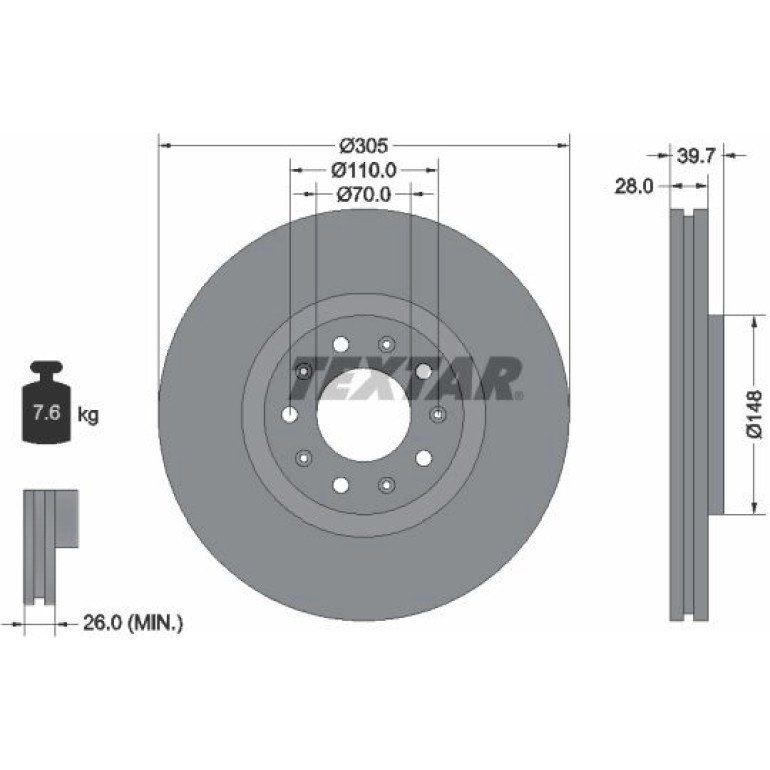 Bremsscheibe Alfa S. 159 05- 1.9Jtd/Giulietta 10- 2.0Jtd 92220803 Bremsscheibe Alfa S. 159 05- 1.9Jtd/Giulietta 10- 2.0Jtd 92220803