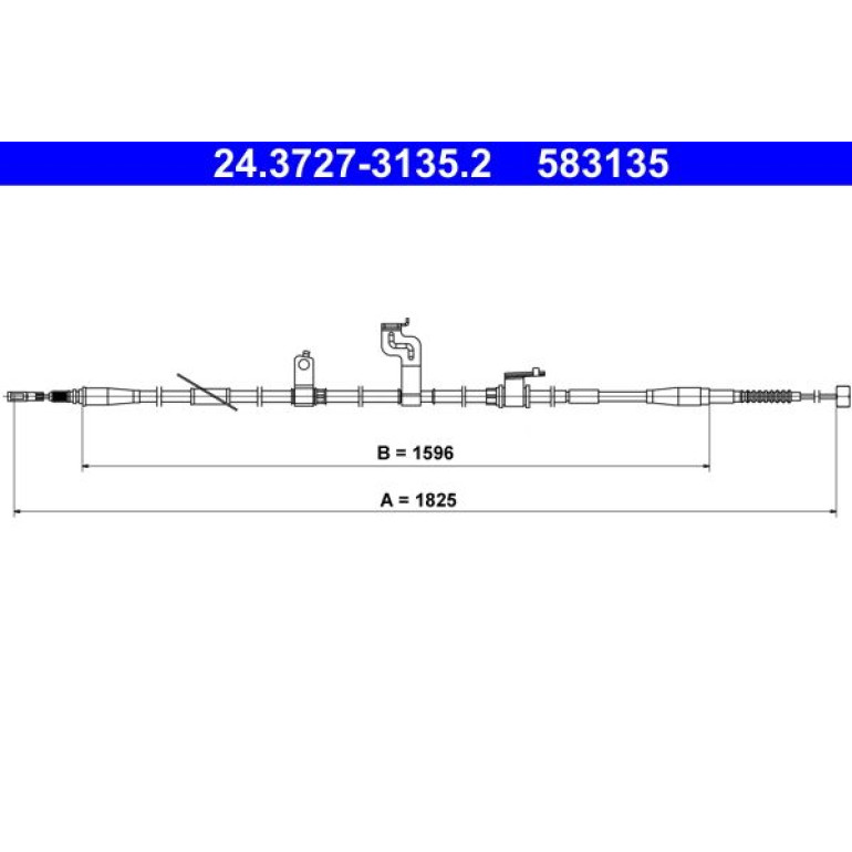 ATE Seilzug, Feststellbremse 24.3727-3135.2 ATE Seilzug, Feststellbremse 24.3727-3135.2