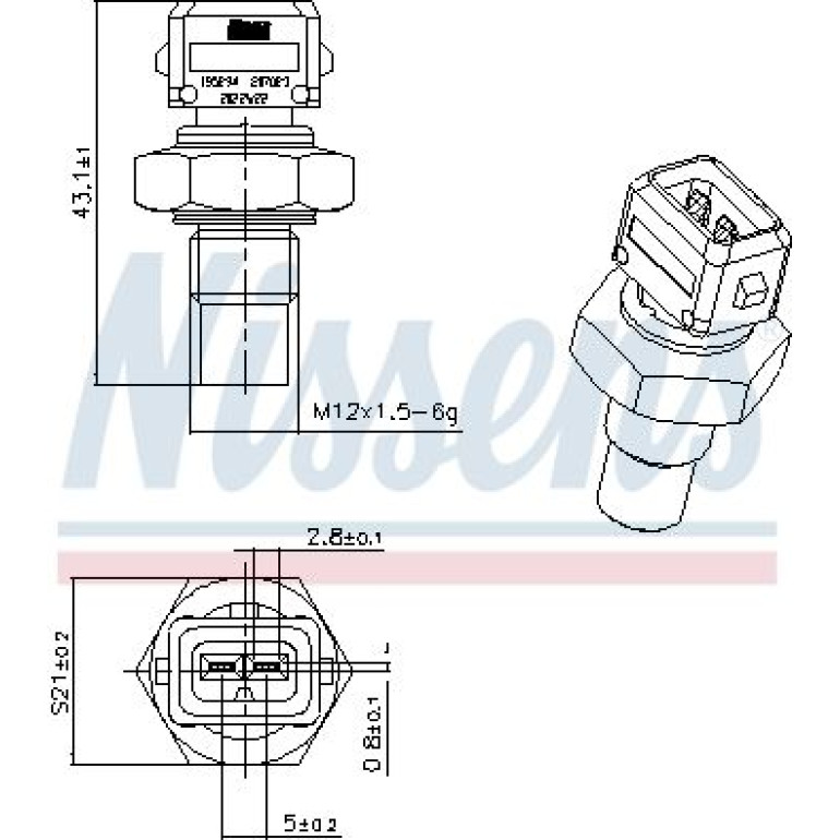 NISSENS Sensor, Kühlmitteltemperatur 207023 NISSENS Sensor, Kühlmitteltemperatur 207023