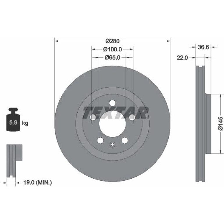 Bremsscheibe Vw P. Bora/Golf/New Beetle 97-13 92082305