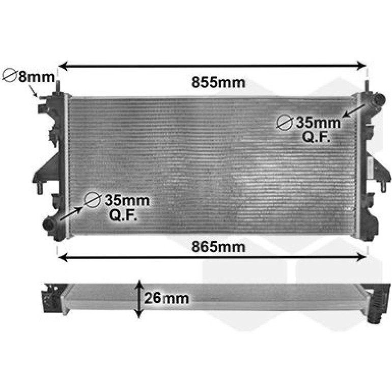 VAN WEZEL Kühler, Motorkühlung 40002309 VAN WEZEL Kühler, Motorkühlung 40002309