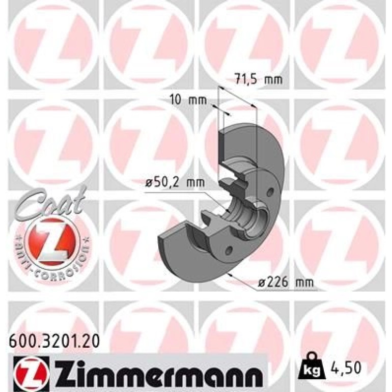 ZIMMERMANN Bremsscheibe 600.3201.20 ZIMMERMANN Bremsscheibe 600.3201.20