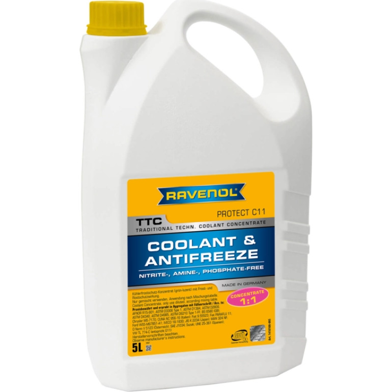 RAVENOL Kühlerfrostschutz TTC Concentrate Protect C11 5 Liter 1410100-005-01-999 RAVENOL Kühlerfrostschutz TTC Concentrate Protect C11 5 Liter 1410100-005-01-999