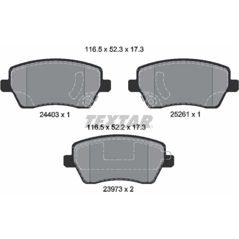 Bremsbelagsatz Nissan P. Micra/Note 1.2/1.5 Dci 10 2440301 Bremsbelagsatz Nissan P. Micra/Note 1.2/1.5 Dci 10 2440301