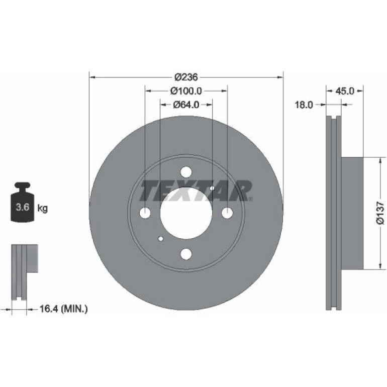 Bremsscheibe Mitsubishi P. Colt -03/Carisma 92089400 Bremsscheibe Mitsubishi P. Colt -03/Carisma 92089400