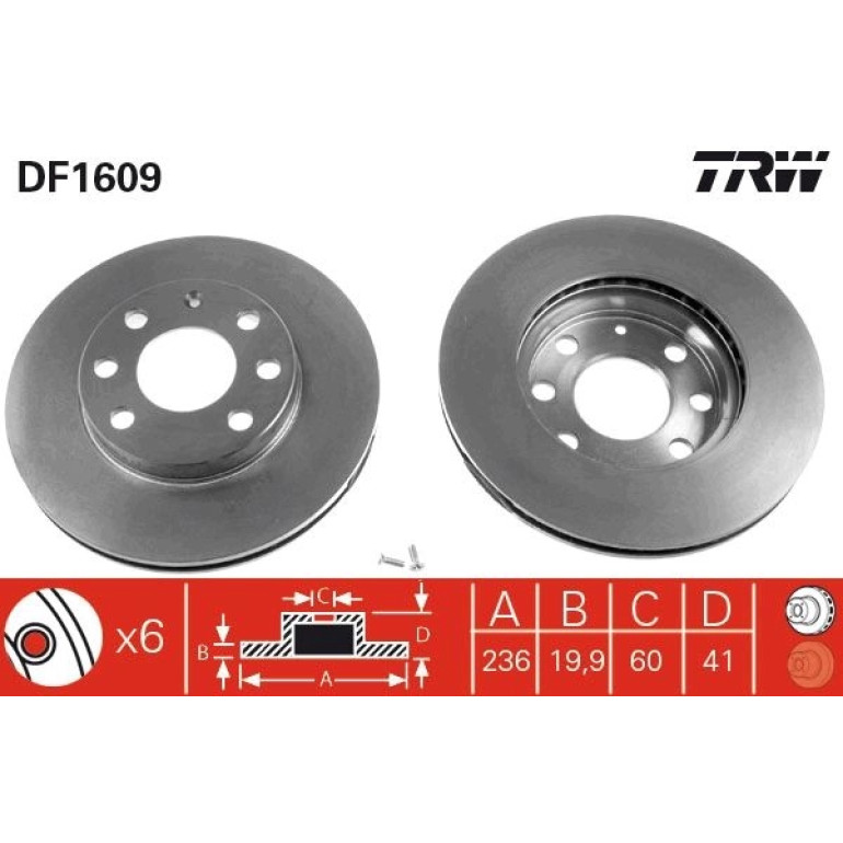 TRW Bremsscheibe DF1609