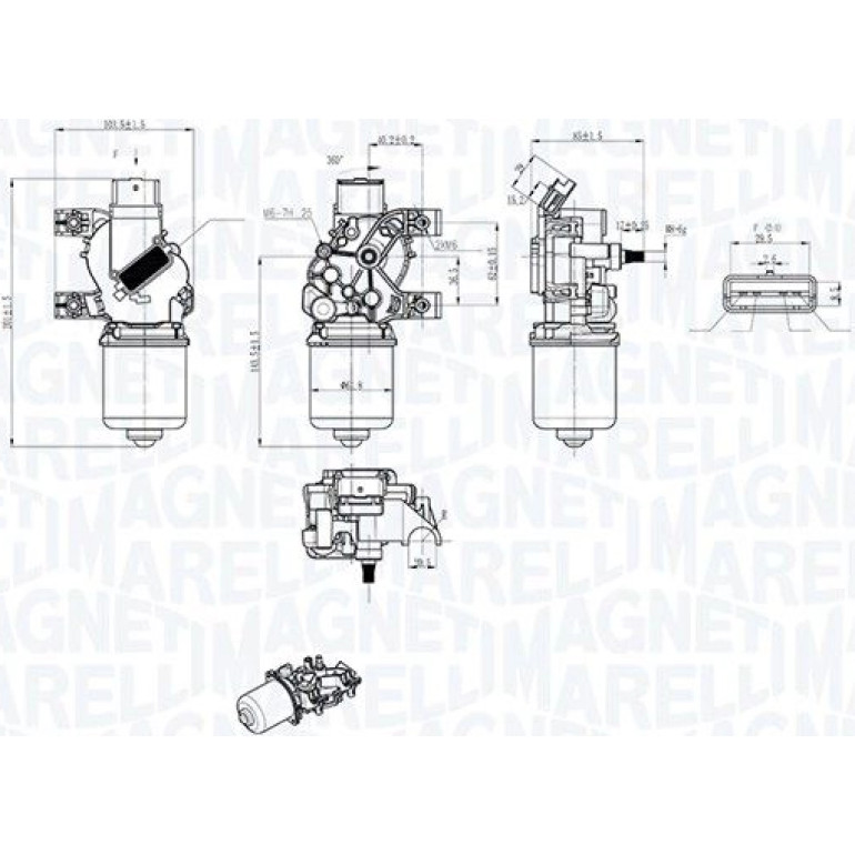 MAGNETI MARELLI Wischermotor 064043803010 MAGNETI MARELLI Wischermotor 064043803010