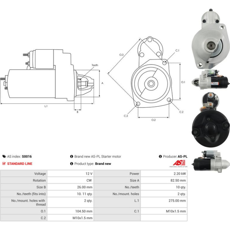 Anlasser S0016 Anlasser S0016