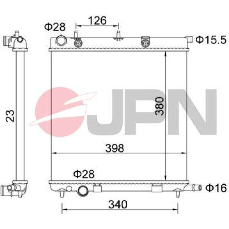 JPN Kühler, Motorkühlung 60C9013-JPN JPN Kühler, Motorkühlung 60C9013-JPN