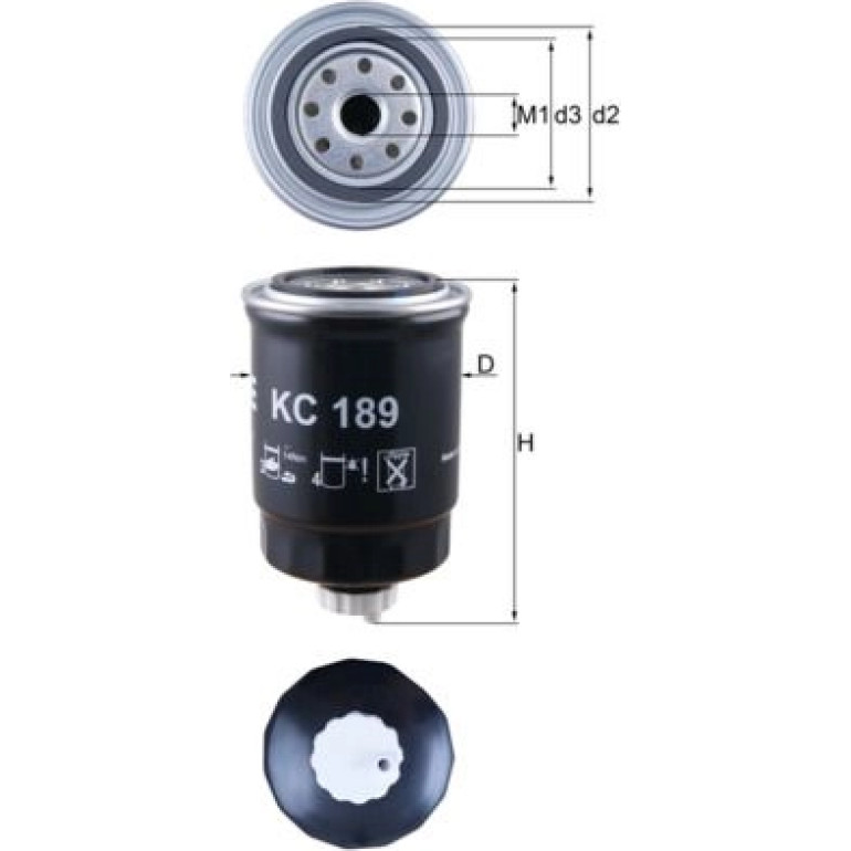 MAHLE Kraftstofffilter KC 189