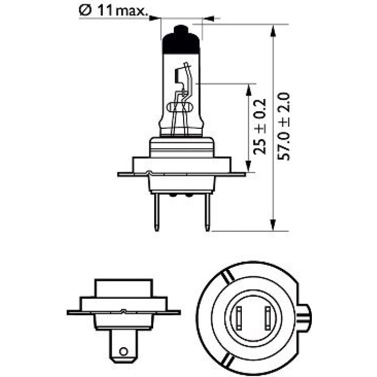 H7 VisionPlus 12V.55W.PX26d Lampe 12972VPB1