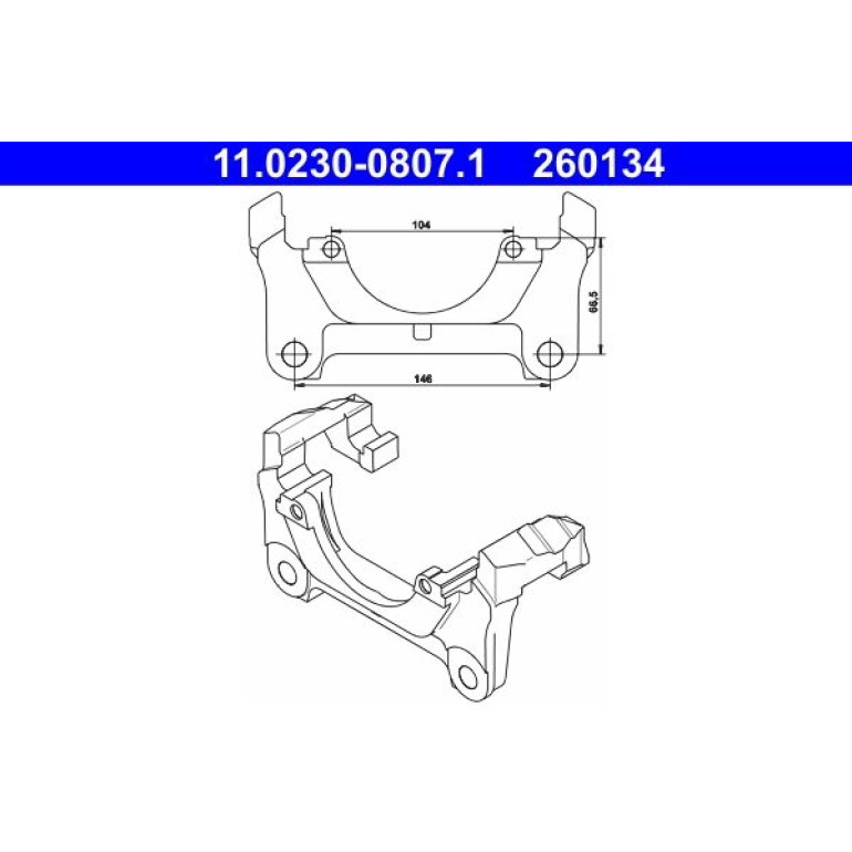 Halter, Bremssattel 11.0230-0807.1