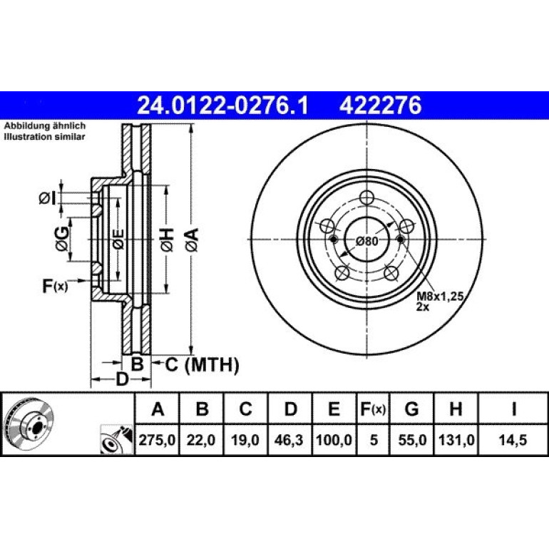 Bremsscheibe 24.0122-0276.1