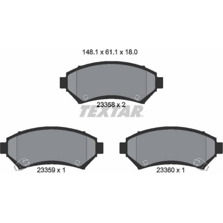 Bremsbelagsatz Opel P. Sintra 96 2335801 Bremsbelagsatz Opel P. Sintra 96 2335801