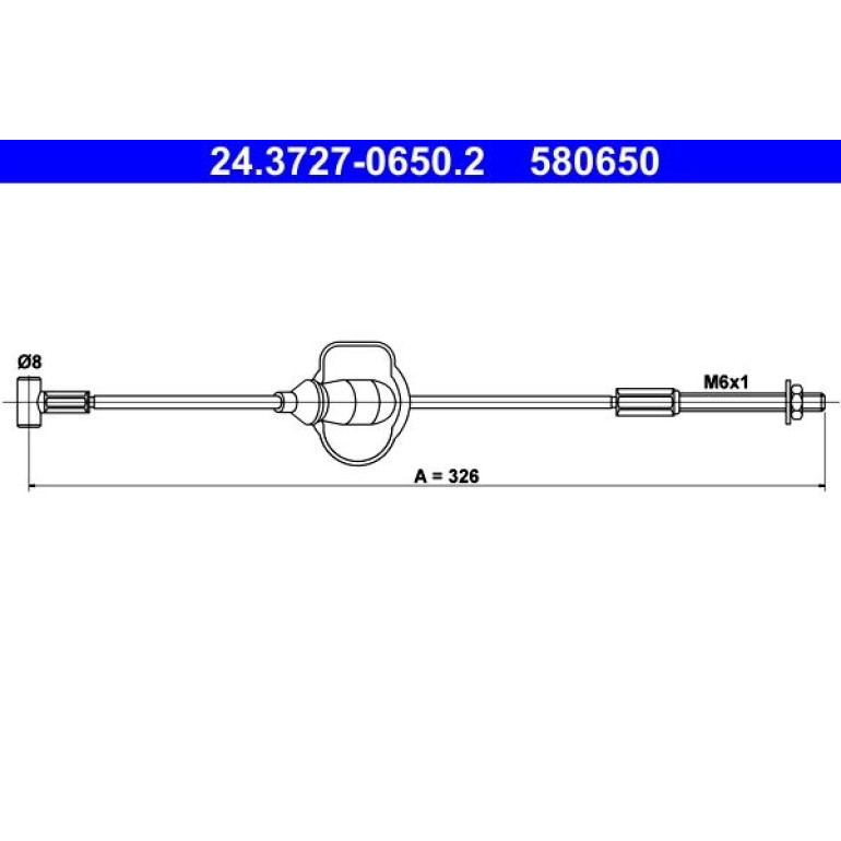 ATE Handbremsseil Seilzug Festellbremse 24.3727-0650.2