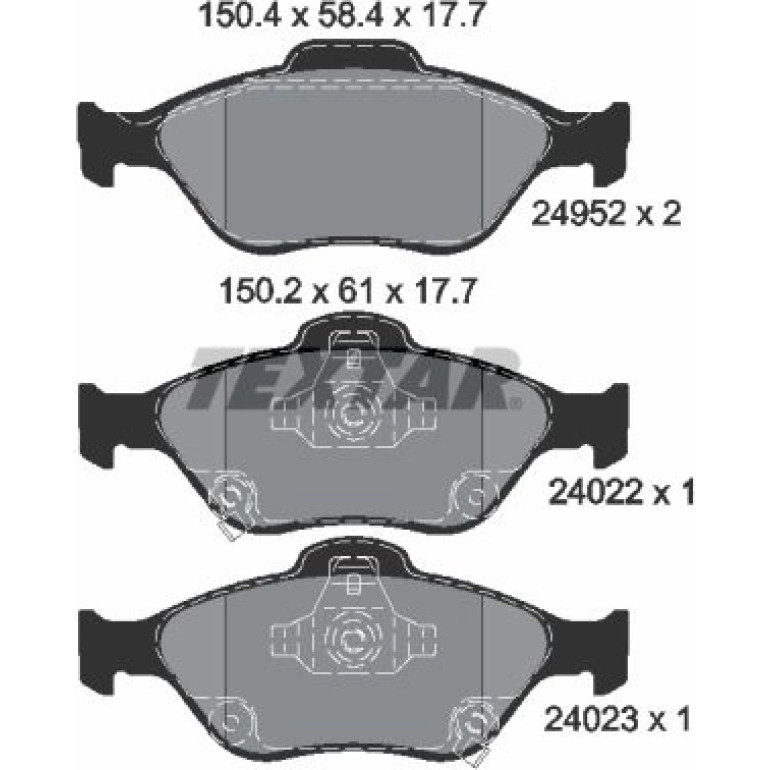 Bremsbelagsatz Toyota P. Yaris 1.5 15 2495201 Bremsbelagsatz Toyota P. Yaris 1.5 15 2495201