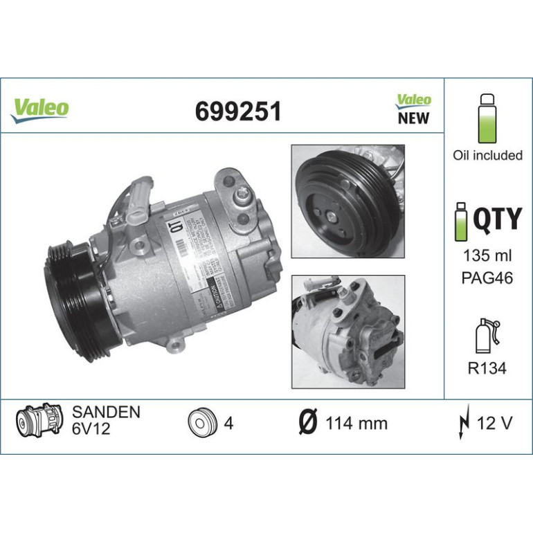 VALEO Kompressor 699251 VALEO Kompressor 699251