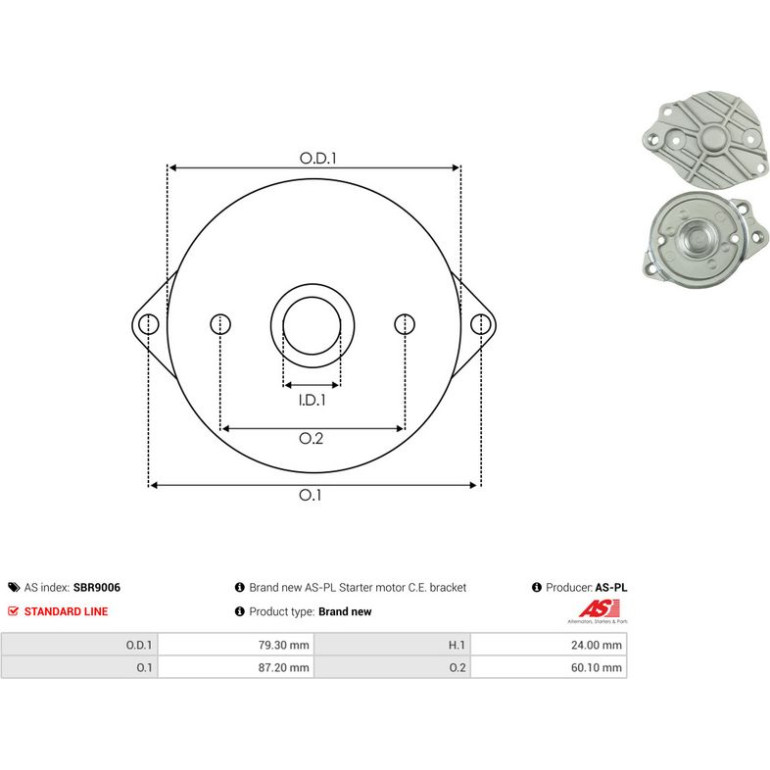 Antriebslager, Anlasser SBR9006