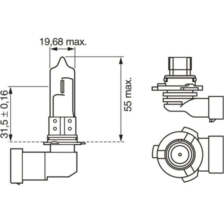 HB3 12V 60W PURE LIGHT 1987302152 HB3 12V 60W PURE LIGHT 1987302152