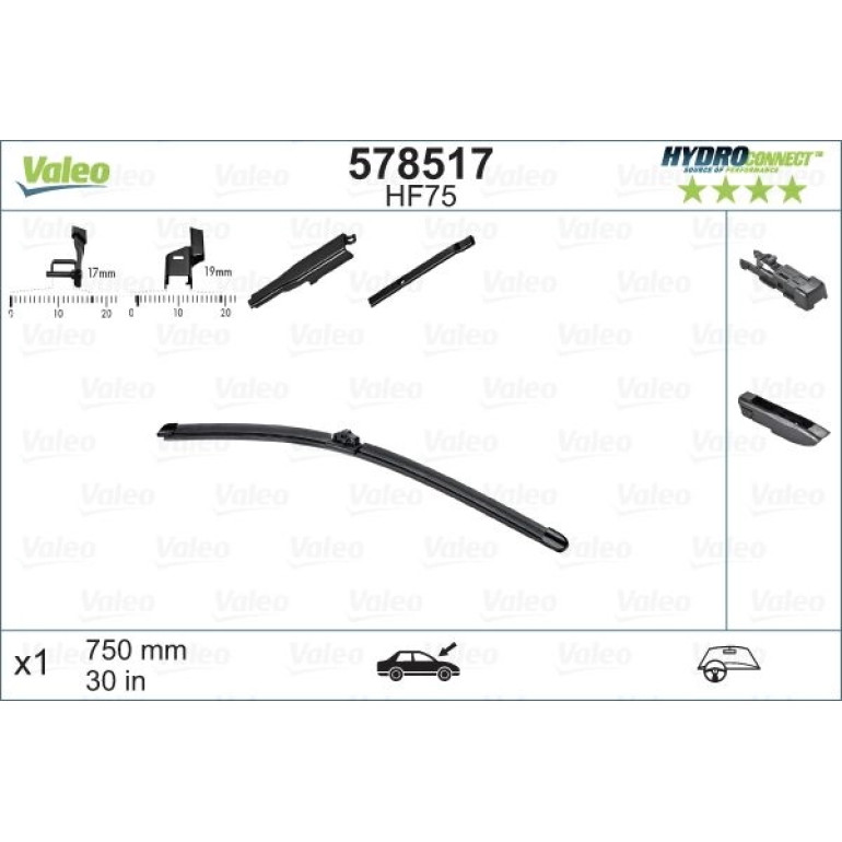 VALEO HydroConnect Front LHD 75cm 578517 VALEO HydroConnect Front LHD 75cm 578517
