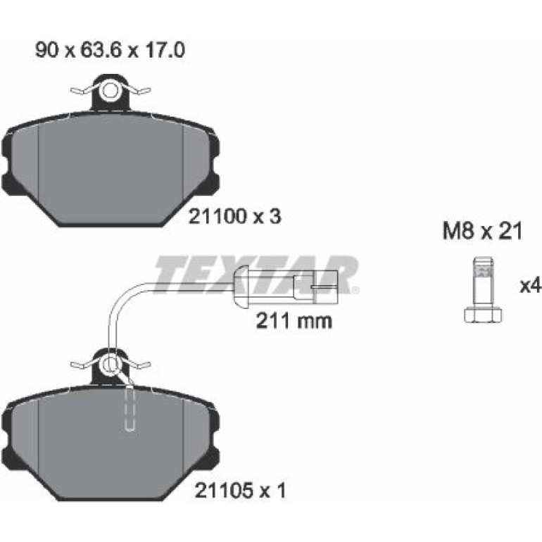 Bremsbelagsatz Fiat P. Tipo/Polonez Iii 92- 1.6/1.9 2110005 Bremsbelagsatz Fiat P. Tipo/Polonez Iii 92- 1.6/1.9 2110005