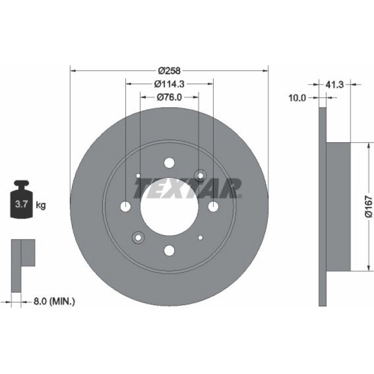 Bremsscheibe Kia T. Cerato 1.5-2.0 Crdi 04 92134303 Bremsscheibe Kia T. Cerato 1.5-2.0 Crdi 04 92134303