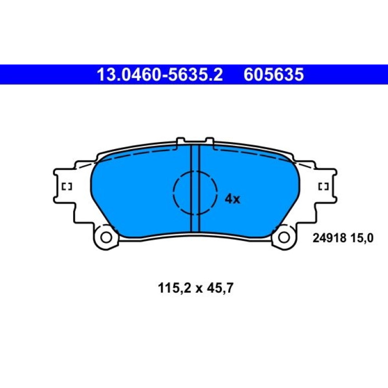 Bremsbelagsatz Lexus T. Rx 3.5 09-15 13.0460-5635.2 Bremsbelagsatz Lexus T. Rx 3.5 09-15 13.0460-5635.2