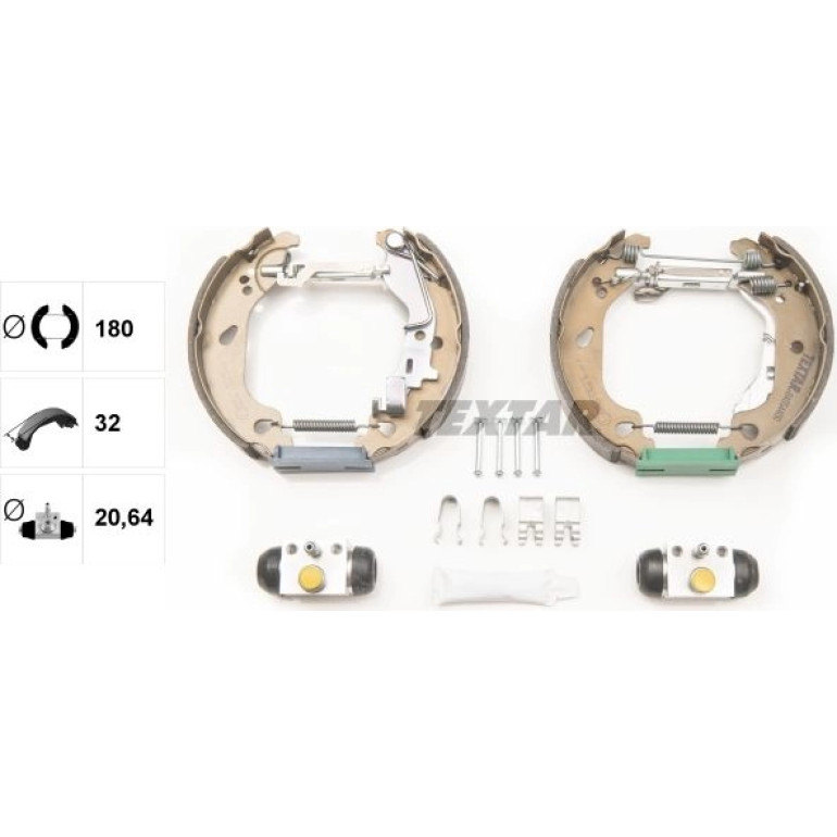 Satz Bremsbacken Fiat T. Punto Ii 09/99 - (180X32Mm / Mit Abs) 84054400