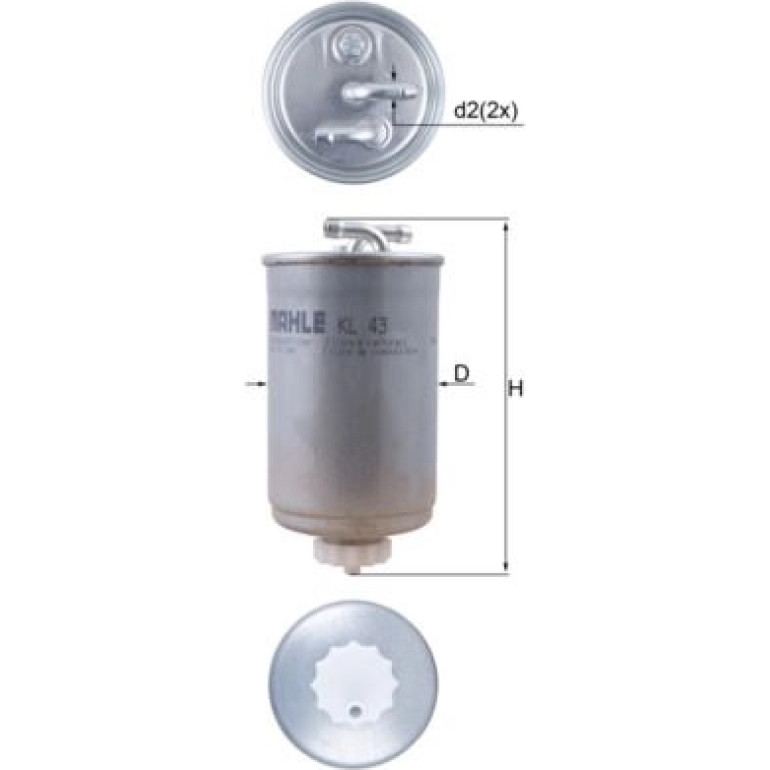 MAHLE Kraftstofffilter KL 43 MAHLE Kraftstofffilter KL 43
