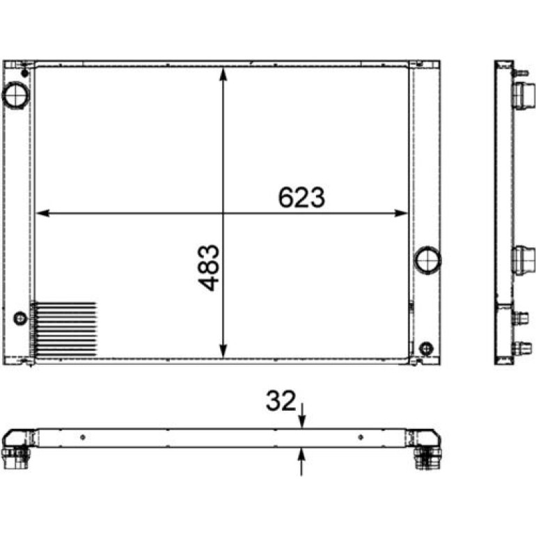Kühler, Motorkühlung CR 917 000P Kühler, Motorkühlung CR 917 000P