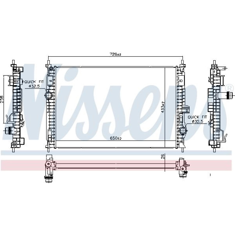 Wasserkühler PKW 606342 Wasserkühler PKW 606342