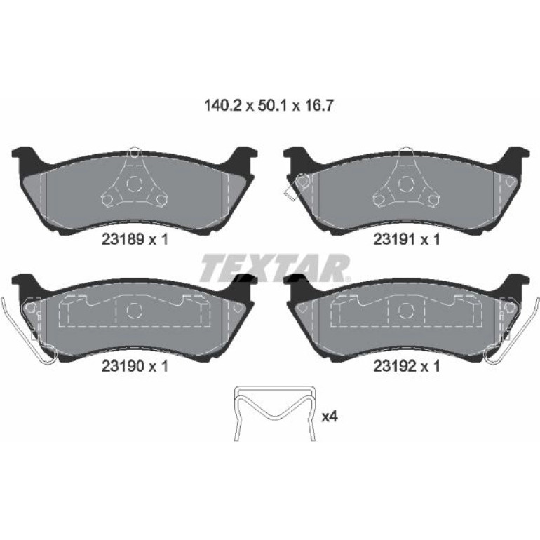 Bremsbelagsatz Db T. W163 Ml 2318902 Bremsbelagsatz Db T. W163 Ml 2318902